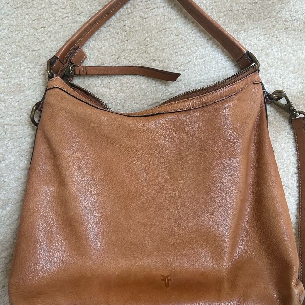 Frye Tan Leather Shoulder Bag